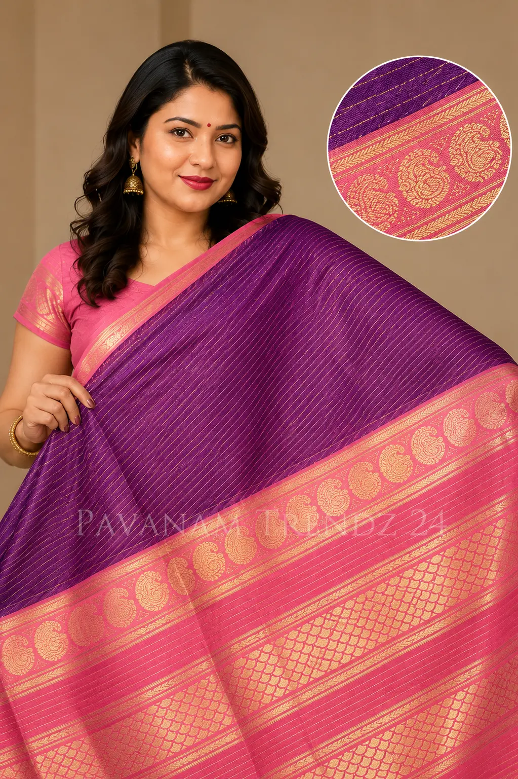Soft Semi Silk Saree- N3-09 - Image 4