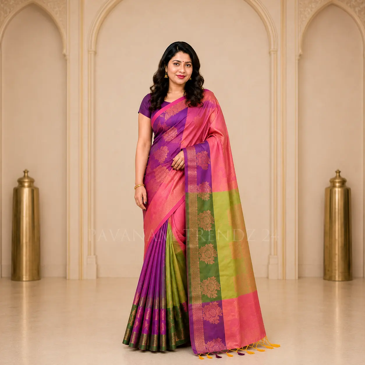 Dual Tone Semi Silk Saree- N5-02