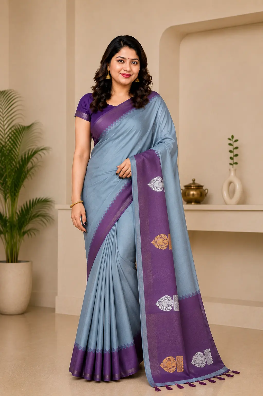 Semi Silk Saree- N7-02 - Image 2