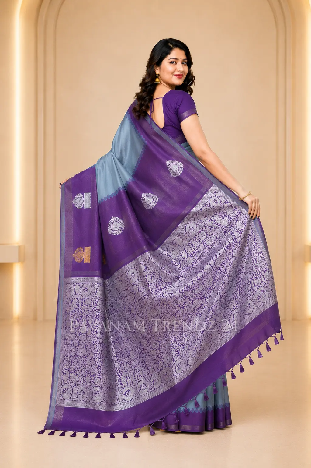 Semi Silk Saree- N7-02 - Image 3