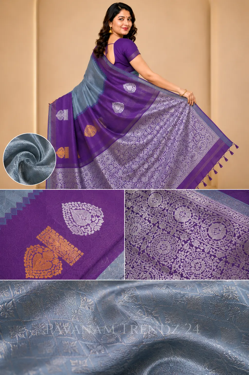 Semi Silk Saree- N7-02 - Image 4