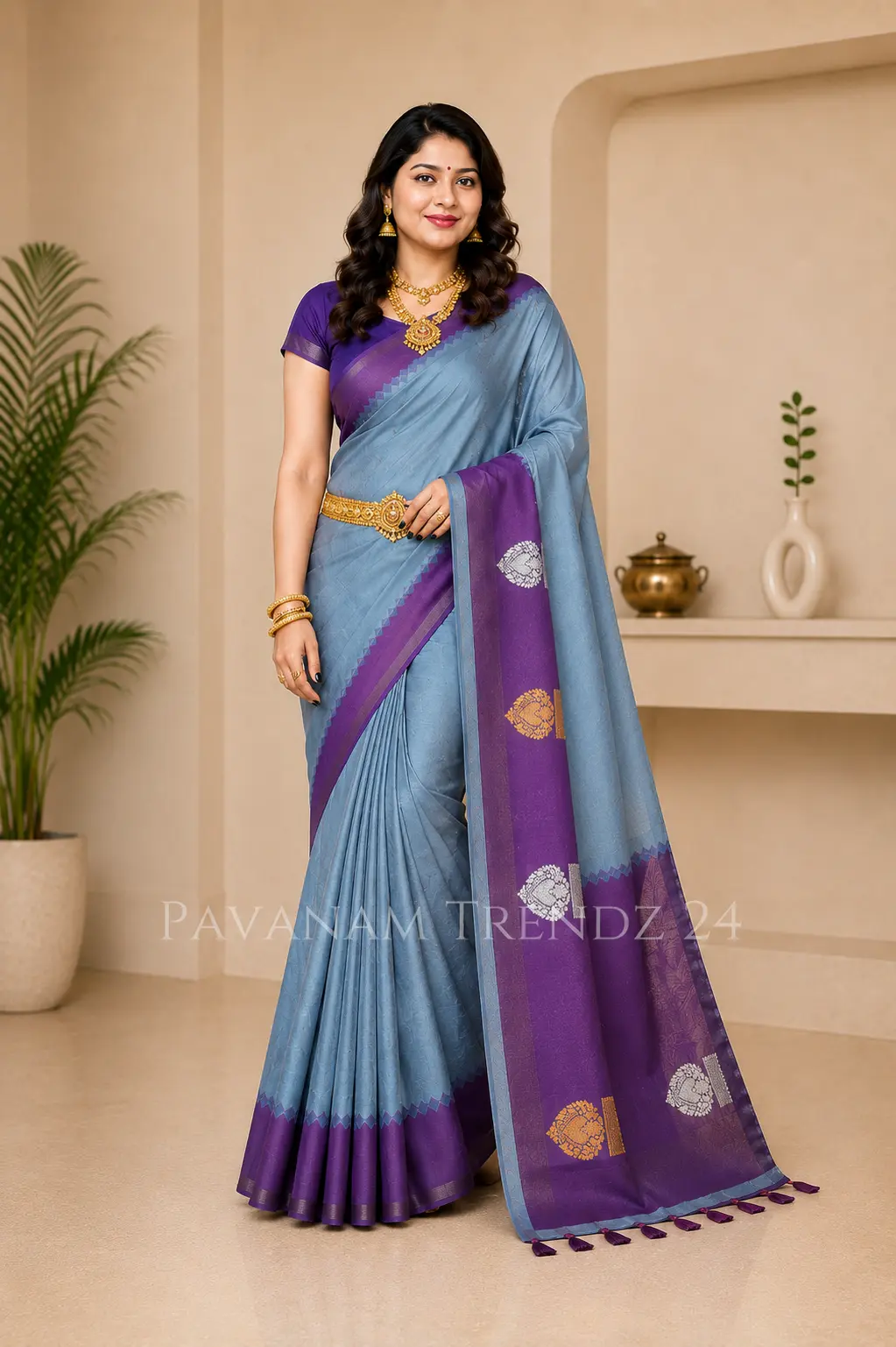Semi Silk Saree- N7-02 - Image 5