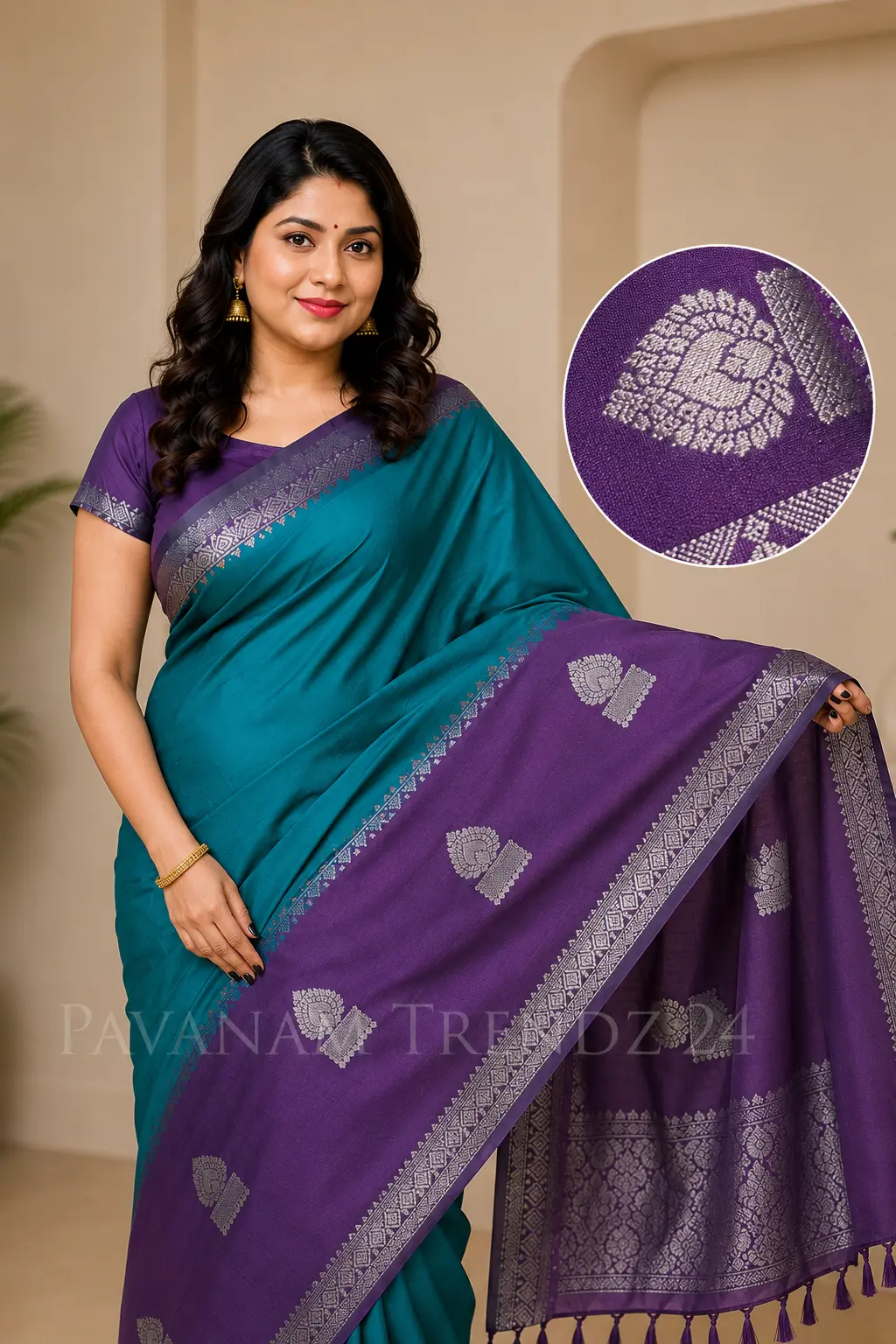 Semi Silk Saree- N7-03 - Image 4