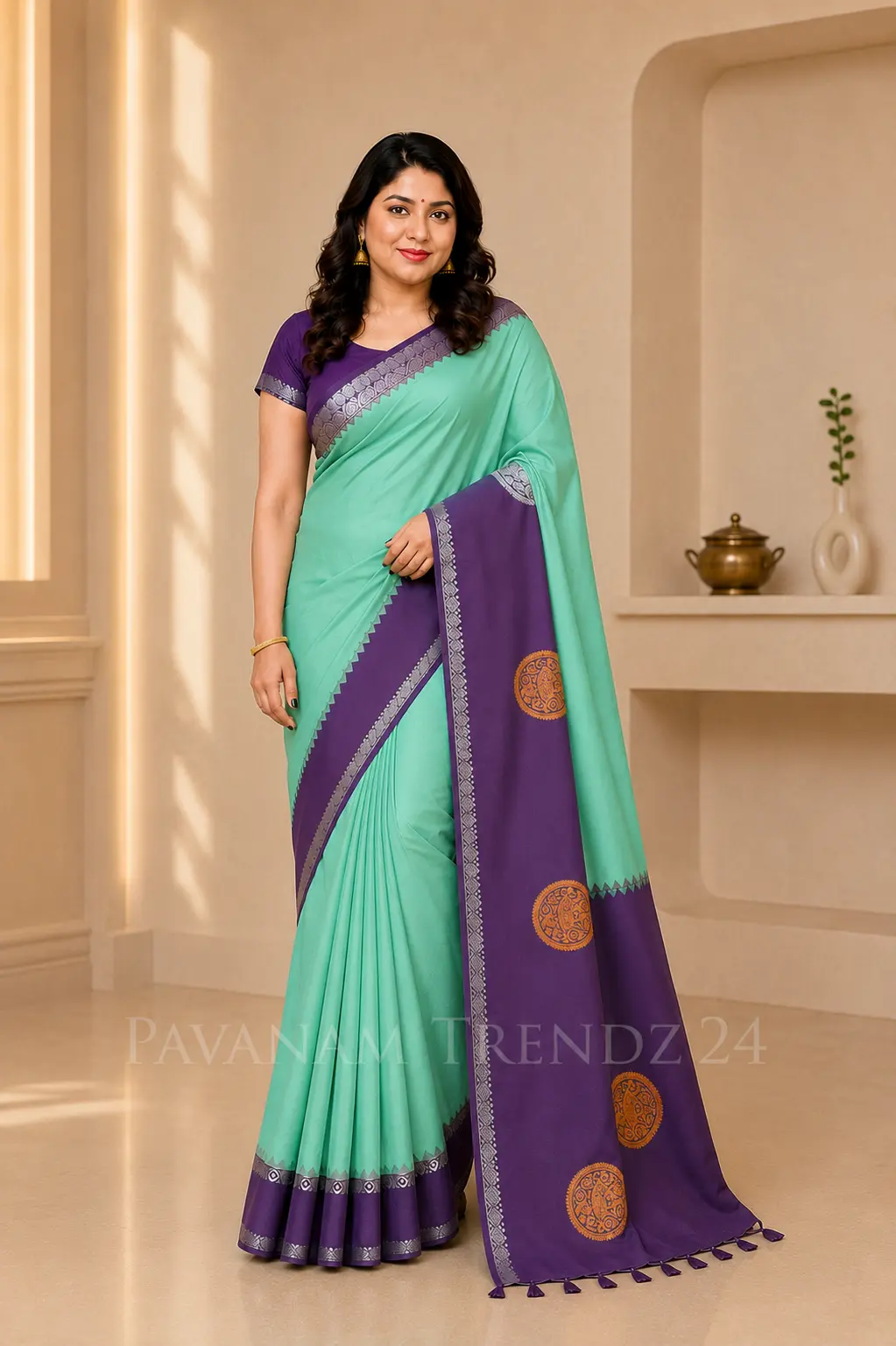 Semi Silk Saree- N7-04 - Image 2