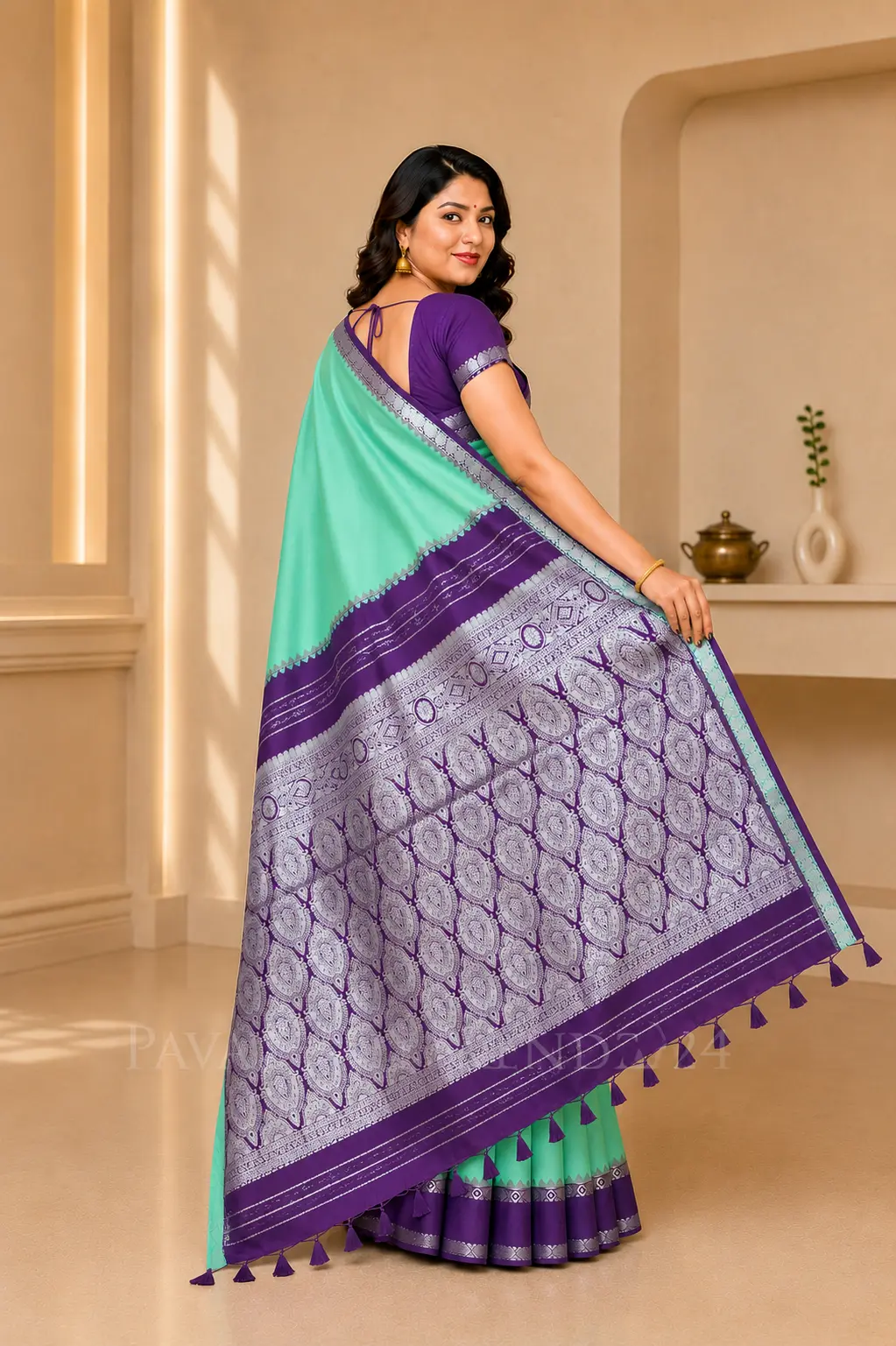 Semi Silk Saree- N7-04 - Image 3