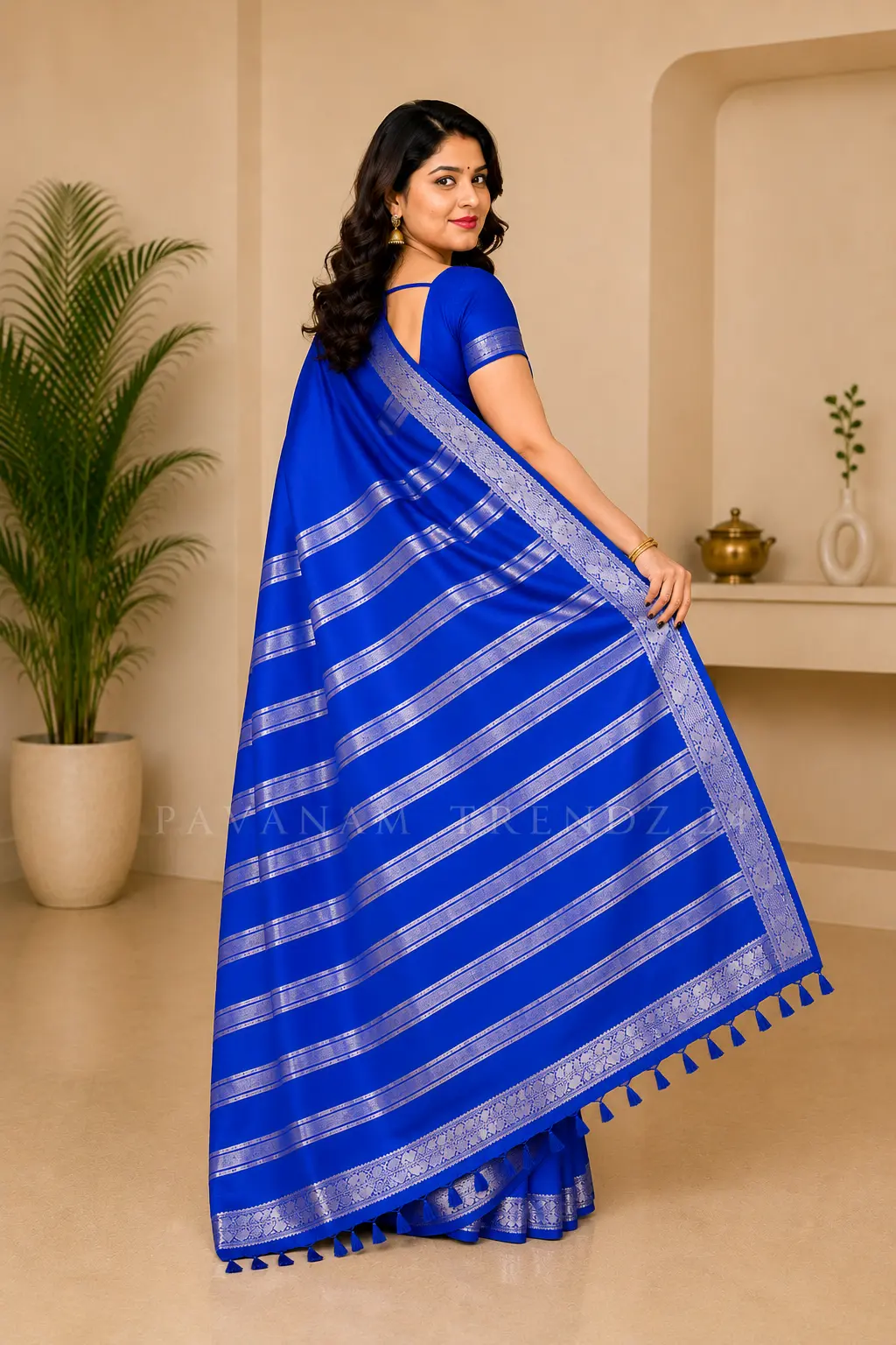 Mysuru Silk Crape Saree- N8-01 - Image 3