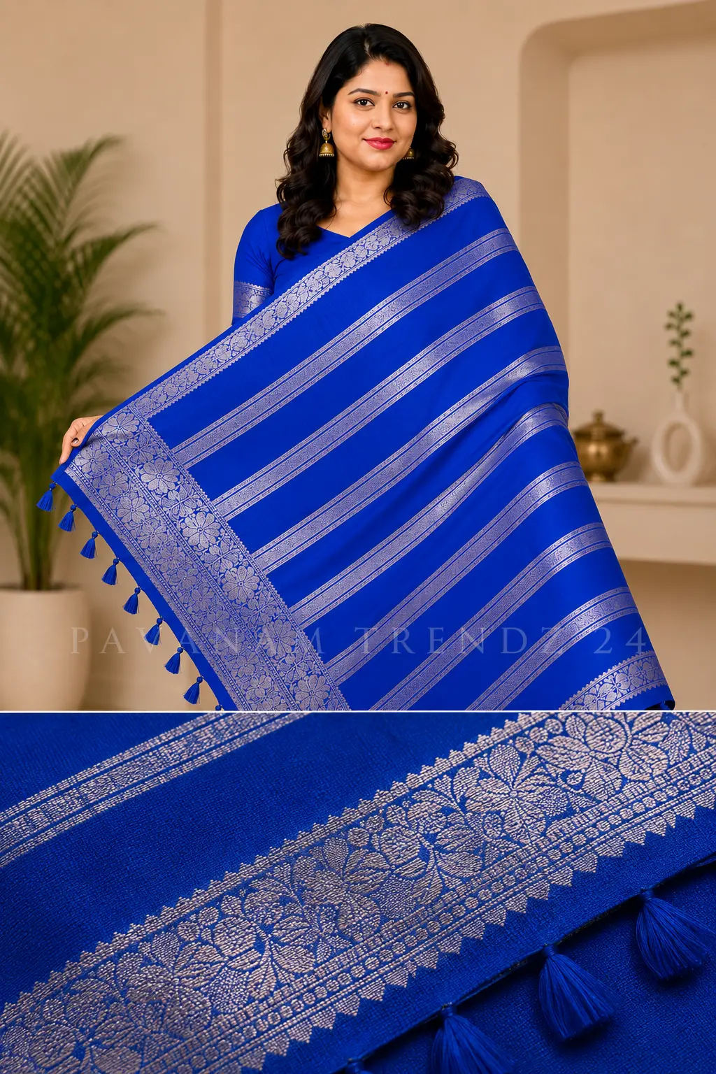 Mysuru Silk Crape Saree- N8-01 - Image 4