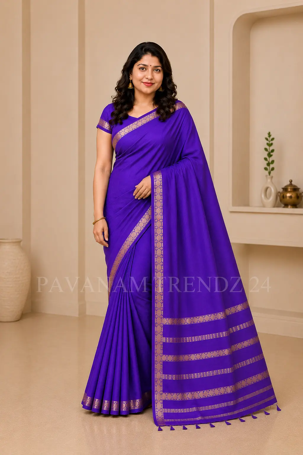 Mysuru Silk Crape Saree- N8-02 - Image 2