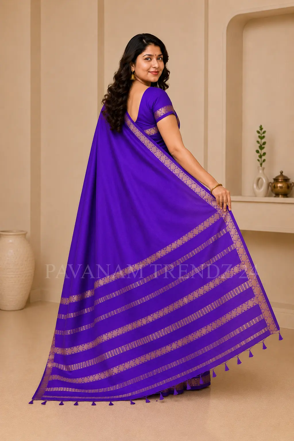 Mysuru Silk Crape Saree- N8-02 - Image 3