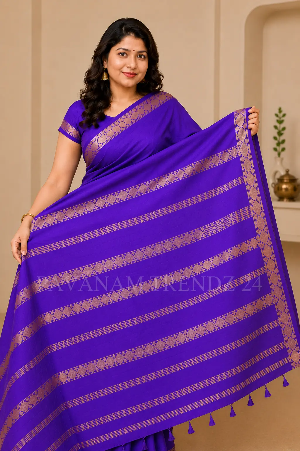 Mysuru Silk Crape Saree- N8-02 - Image 4