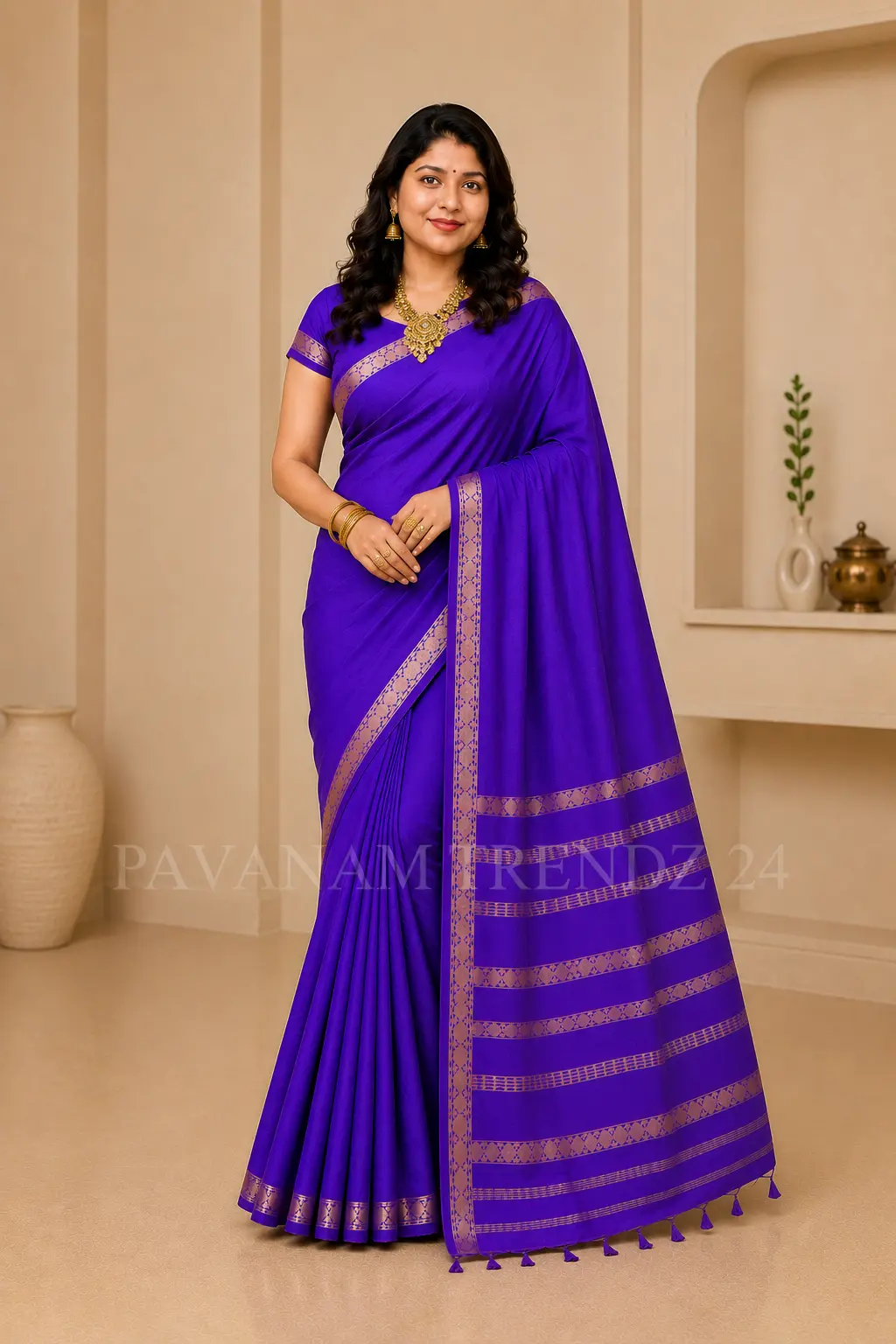 Mysuru Silk Crape Saree- N8-02 - Image 5